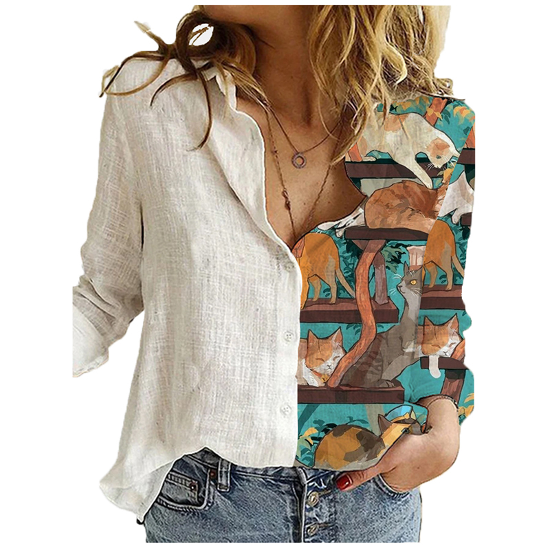2021 New Fashion Pattern Print Ladies Casual Loose Office Top Long-sleeved Elegant Lapel Shirt Button Oversize Blouse Women Bmtr, 04
2021 New Fashion Pattern Print Ladies Casual Loose Office Top Long-sleeved Elegant Lapel Shirt Button Oversize Blouse Women Bmtr, 04