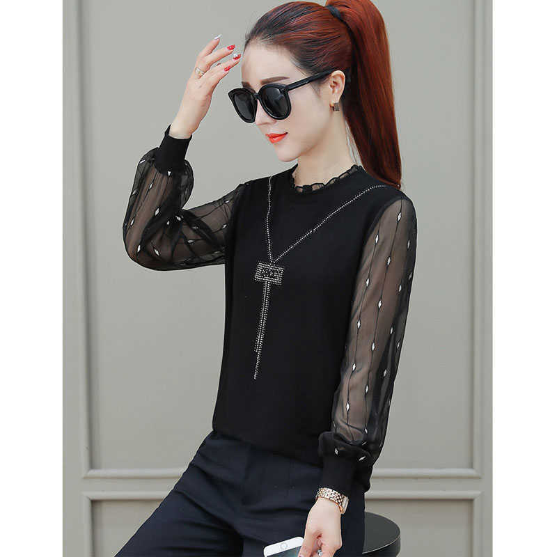 Women Spring Summer Style Chiffon Blouses Shirts Lady Casual Long Sleeve Patchwork Blusas Tops DF2886 210609, Black
Women Spring Summer Style Chiffon Blouses Shirts Lady Casual Long Sleeve Patchwork Blusas Tops DF2886 210609, Black