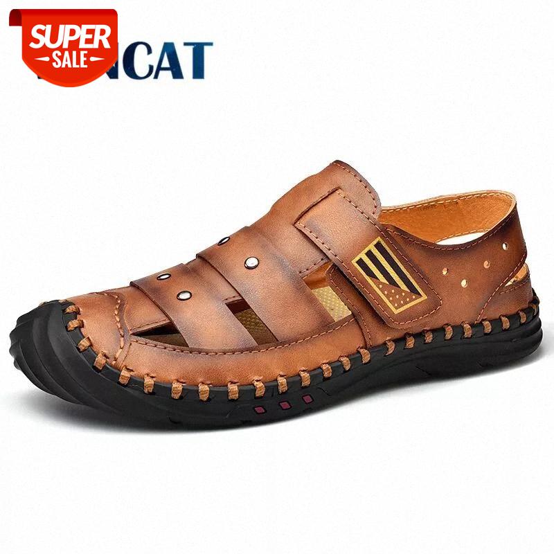 New Men's Sandals Leather Summer Fashion Beach Sandals Brand Outdoor Men's Flip Flop Casual Shoes Breathable Flats Shoes #4M7F, Black
New Men's Sandals Leather Summer Fashion Beach Sandals Brand Outdoor Men's Flip Flop Casual Shoes Breathable Flats Shoes #4M7F, Black