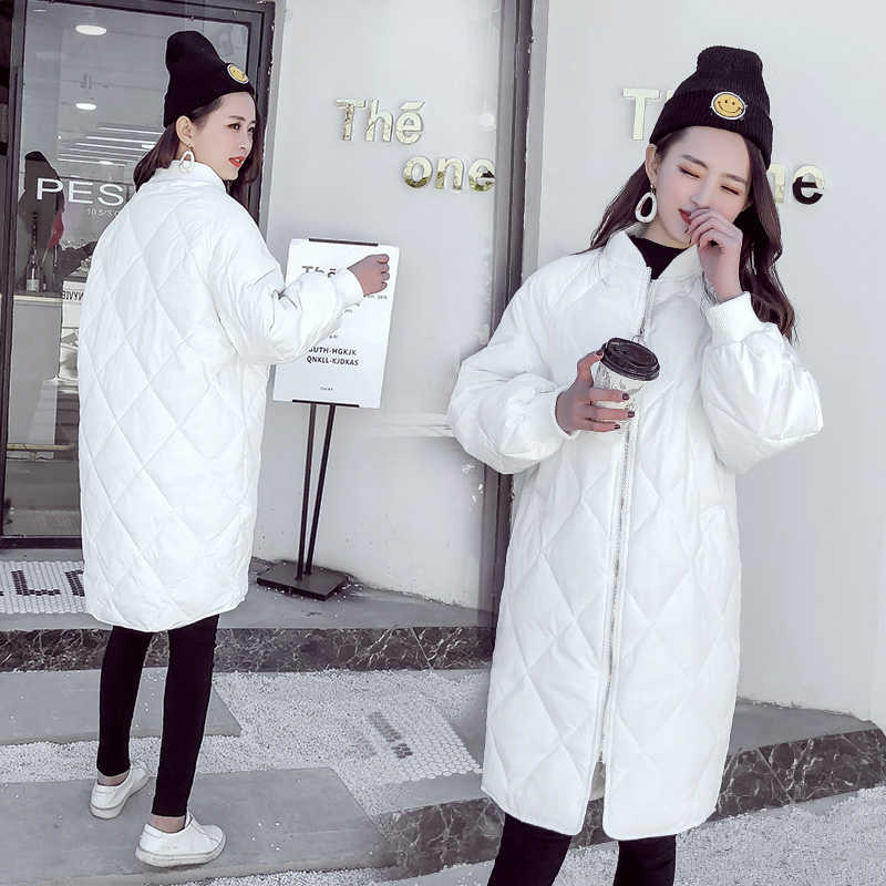 FTLZZ Ultra Light White Duck Down Coat Winter Long Womens Slim Down Jackets Oversize Autumn Puffer Black Parkas 210819