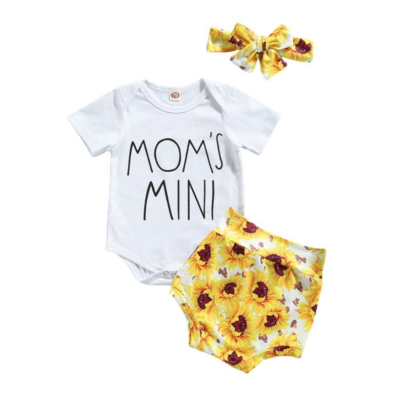 Clothing Sets 0-18 Months Baby Girls Summer 3pcs Set Short Sleeve Romper Shorts Bow Headband Sunflower Print Elastic Waist Clothes, White
Clothing Sets 0-18 Months Baby Girls Summer 3pcs Set Short Sleeve Romper Shorts Bow Headband Sunflower Print Elastic Waist Clothes, White