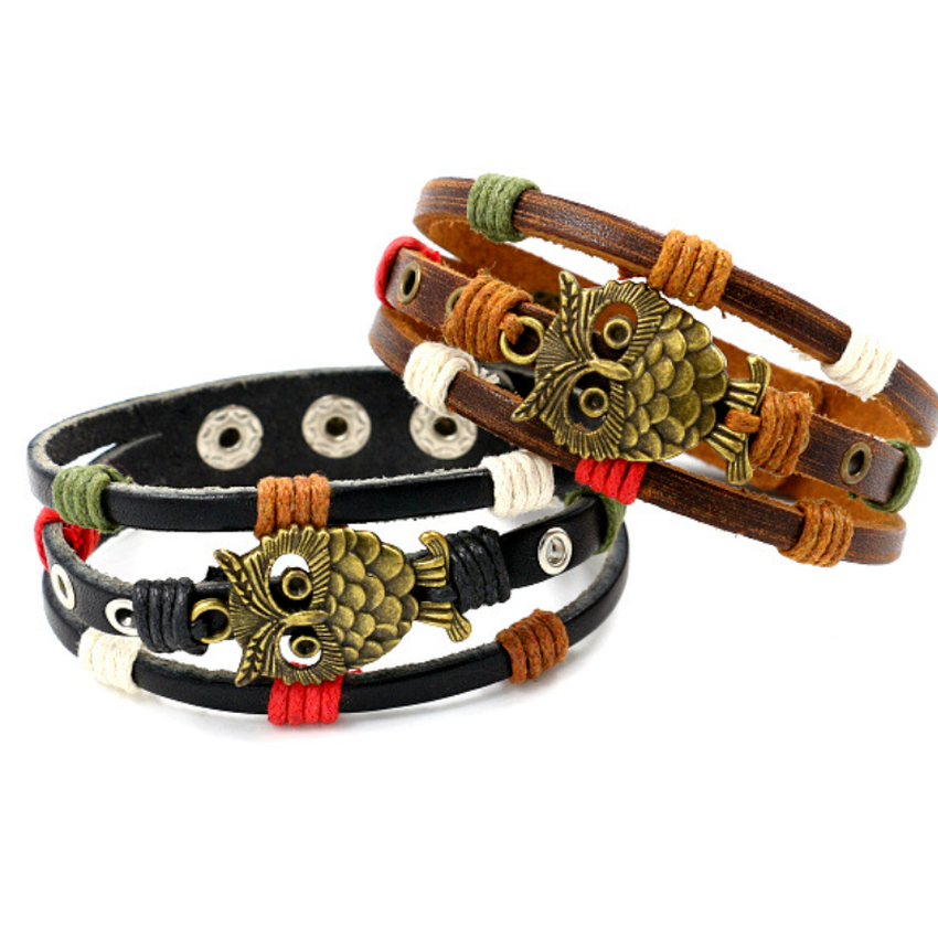 Wrap Multilayer Leather Bird Owl Charm Bracelet Bangle Cuff Wrap Black Brown Button Adjustable Bracelets Wristband for Women Men Fashion Jewelry Will and Sandy
Wrap Multilayer Leather Bird Owl Charm Bracelet Bangle Cuff Wrap Black Brown Button Adjustable Bracelets Wristband for Women Men Fashion Jewelry Will and Sandy