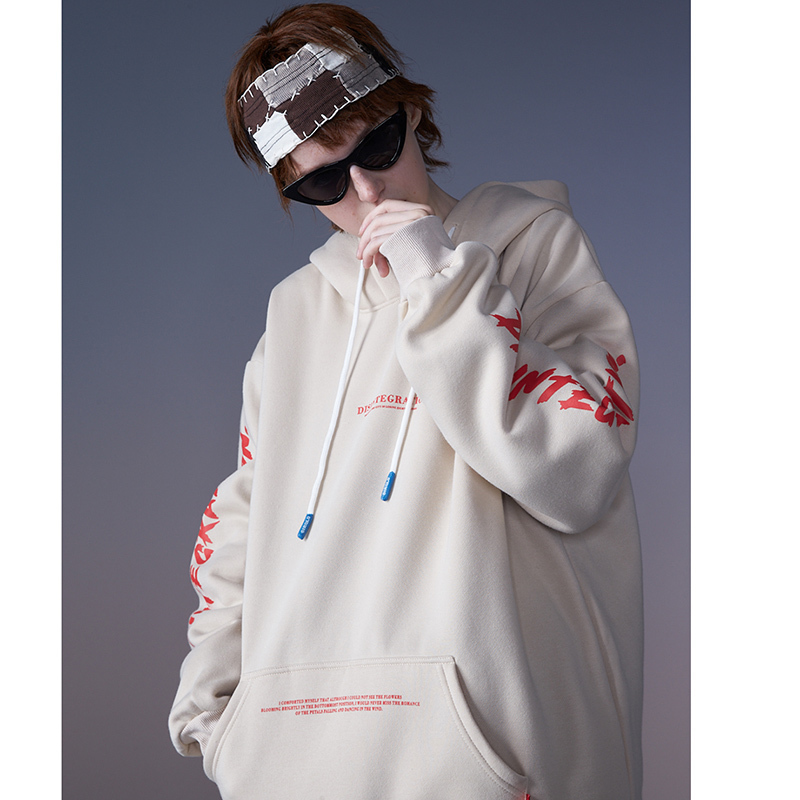Men Hip Hop Hoodie Sweatshirt Retro Painting Print Harajuku Hooded Pullover Streetwear Autumn Cotton Loose Hoodies Winter 201128