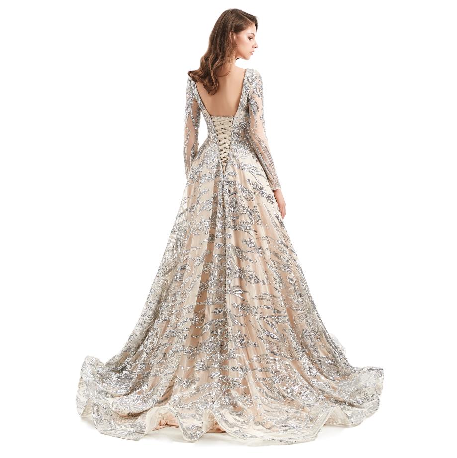 Hunter Green Sequin Applique Muslim Evening Dresses 2022 Rose gold Real Image Long Sleeve Sparkly Arabic Kaftan Caftan Prom Gowns