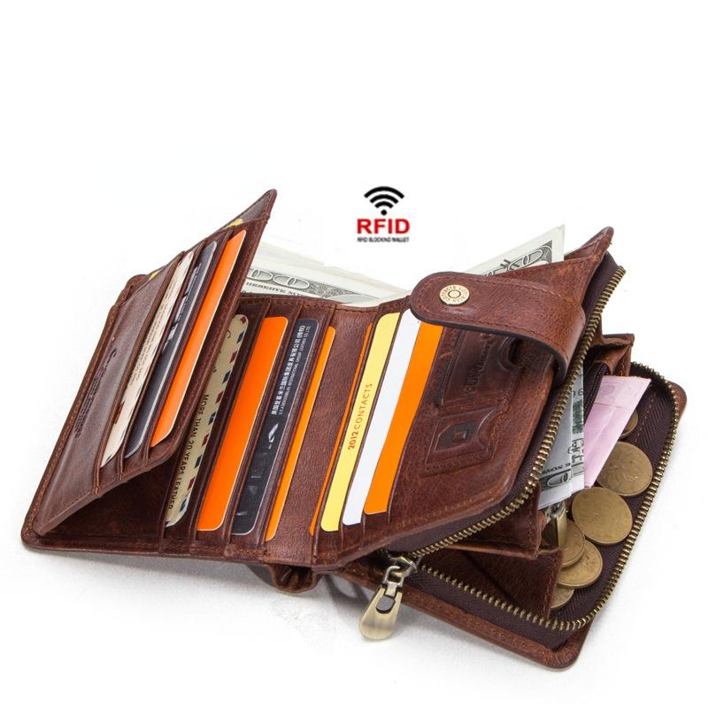 Wallets Men's Fashion Women's Genuine Leather Crazy Horse For Women RFID Luxury Clutch Girls Coin Purse, Brown
Wallets Men's Fashion Women's Genuine Leather Crazy Horse For Women RFID Luxury Clutch Girls Coin Purse, Brown