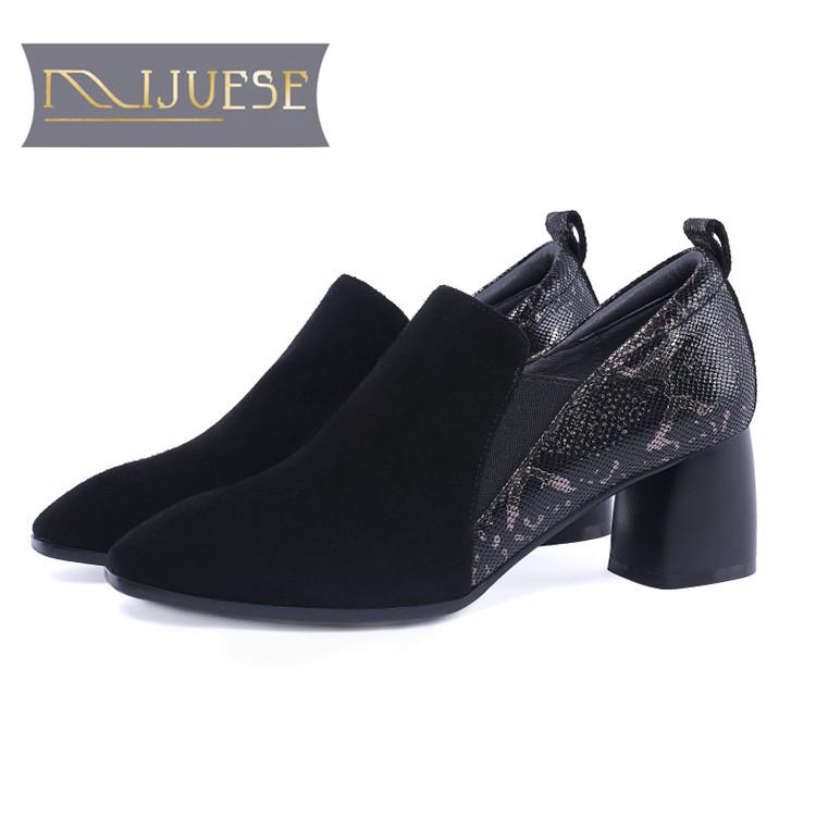 MLJUESE 2021 women pumps autumn spring Kid Suede black color slip on snake strip high heels lady shoes party wedding size 34-42
MLJUESE 2021 women pumps autumn spring Kid Suede black color slip on snake strip high heels lady shoes party wedding size 34-42