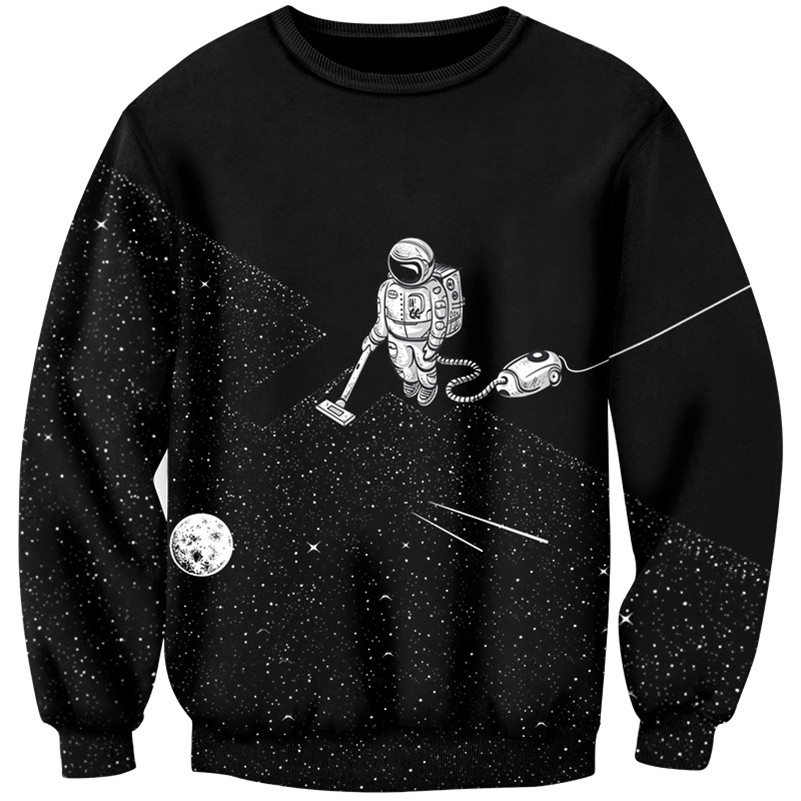 Cloudstyle Men 3D Sweatshirts Space Vacuum Cleaner Robot 3D Print Fashion Jumpers Pullovers Streetwear Tracksuit Tops Hoody 201104