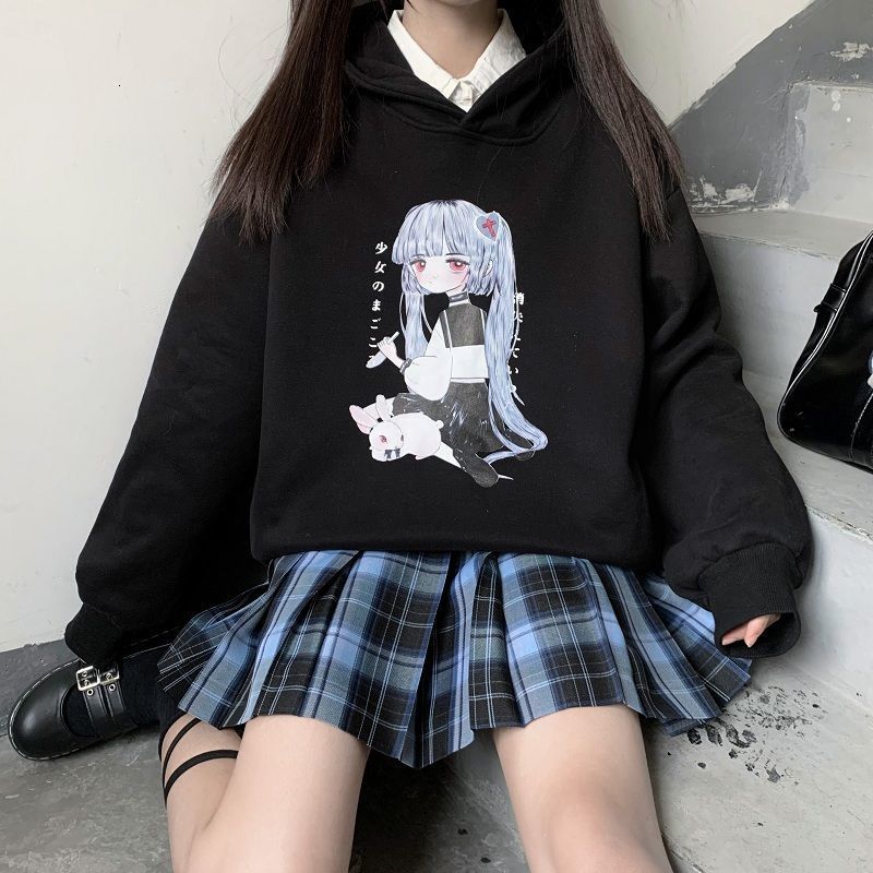 2021 New Deeptown Anime Hoodies Inverno Moda Camisola De Manga Longa Mais Veludo Pulver Preto Casual Solto Hoodie Feminino Wydx, White
2021 New Deeptown Anime Hoodies Inverno Moda Camisola De Manga Longa Mais Veludo Pulver Preto Casual Solto Hoodie Feminino Wydx, White