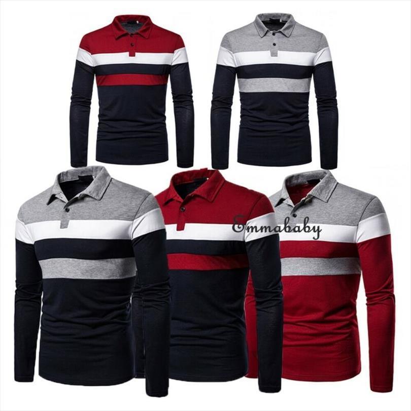 spring autumn contrast color striped men polos shirt long sleeve pullover casual stand collar stretch slim basic maletee top, White;black
spring autumn contrast color striped men polos shirt long sleeve pullover casual stand collar stretch slim basic maletee top, White;black
