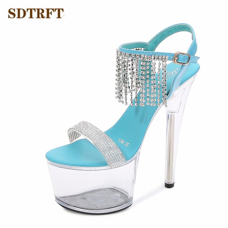 Sandals SDTRFT Transparent Stilettos Zapatos Mujer 13 15 17cm Thin Heels Platform Diamond Tassels SM Shoes Woman Wedding Pumps, 13cm silver
Sandals SDTRFT Transparent Stilettos Zapatos Mujer 13 15 17cm Thin Heels Platform Diamond Tassels SM Shoes Woman Wedding Pumps, 13cm silver
