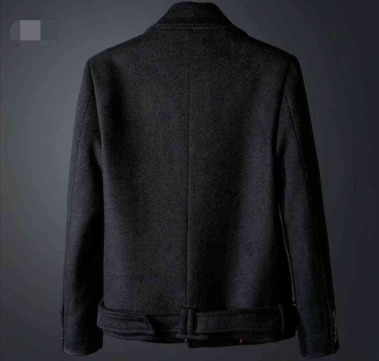 Men's woolen jacket autumn and winter show locomotive short business slim casual woolen coat jacket 211122