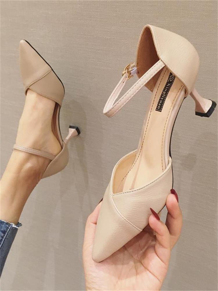 Dress Shoes One Word Buckle Sandals Spring And Summer Fashion All-match Point-toe Shallow Mouth High Heels Plus Size 40 Women's, Khaki
Dress Shoes One Word Buckle Sandals Spring And Summer Fashion All-match Point-toe Shallow Mouth High Heels Plus Size 40 Women's, Khaki