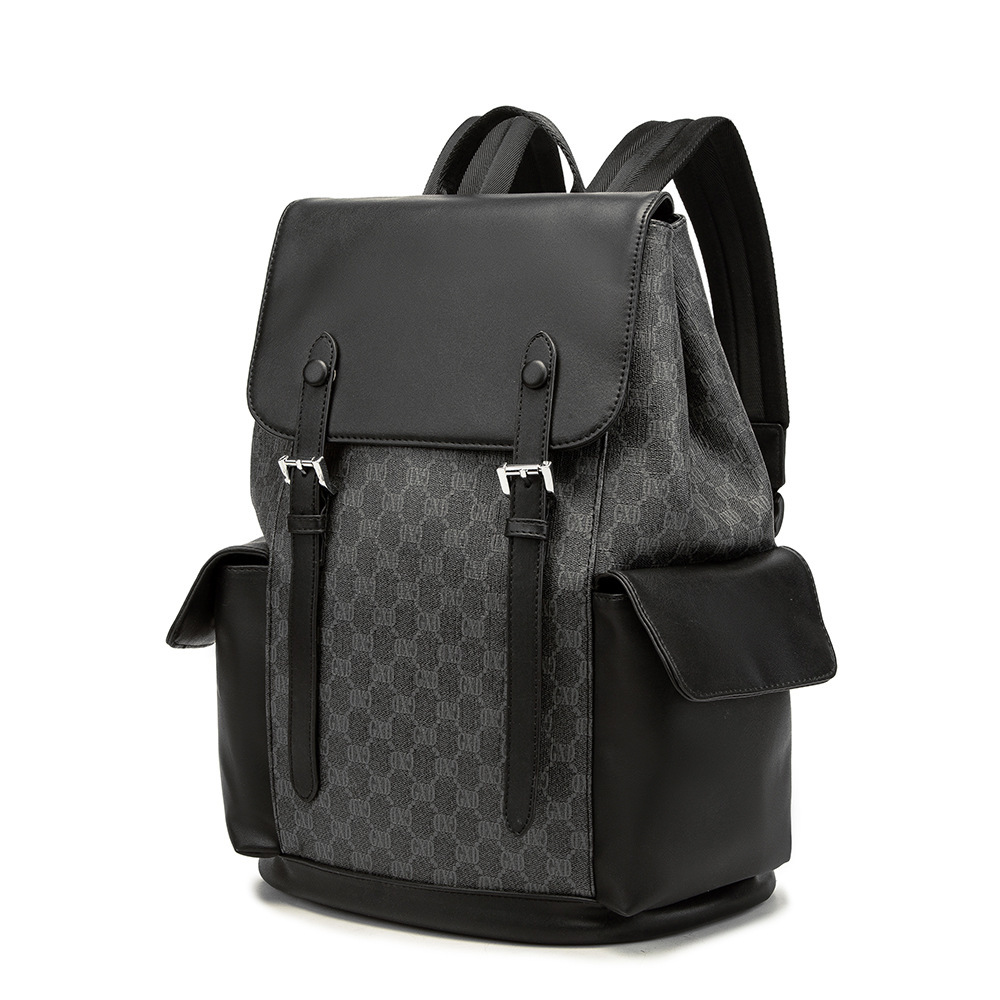 Factory wholesale men brand shoulder bag street trend plaid leisure backpack large contrast leather handbag outdoor travel pocket decoration student backpacks, Gxd-4945
Factory wholesale men brand shoulder bag street trend plaid leisure backpack large contrast leather handbag outdoor travel pocket decoration student backpacks, Gxd-4945