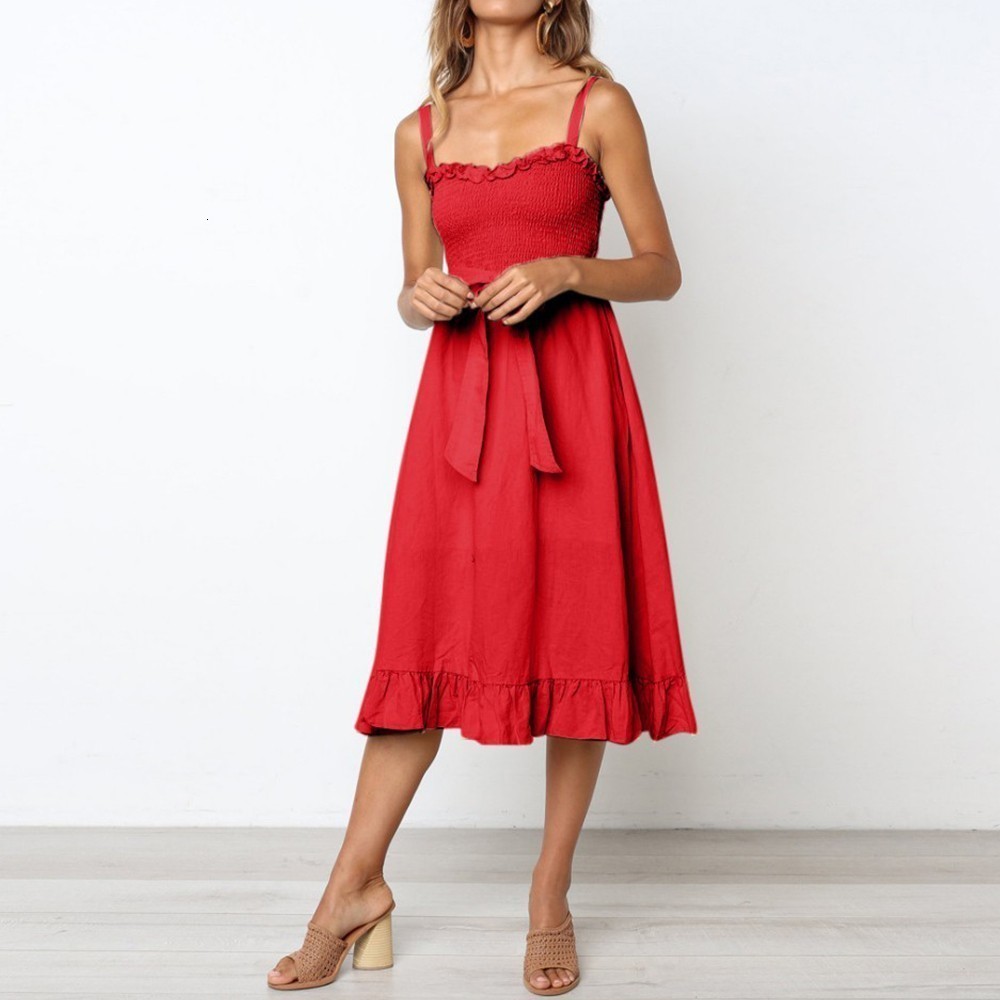 2021 New Elegant Sleeveless Ruffle Pleated Women Summer Casual Strap Sashes Midi Solid Beach Party Vestido Yuv3, Navy blue
2021 New Elegant Sleeveless Ruffle Pleated Women Summer Casual Strap Sashes Midi Solid Beach Party Vestido Yuv3, Navy blue