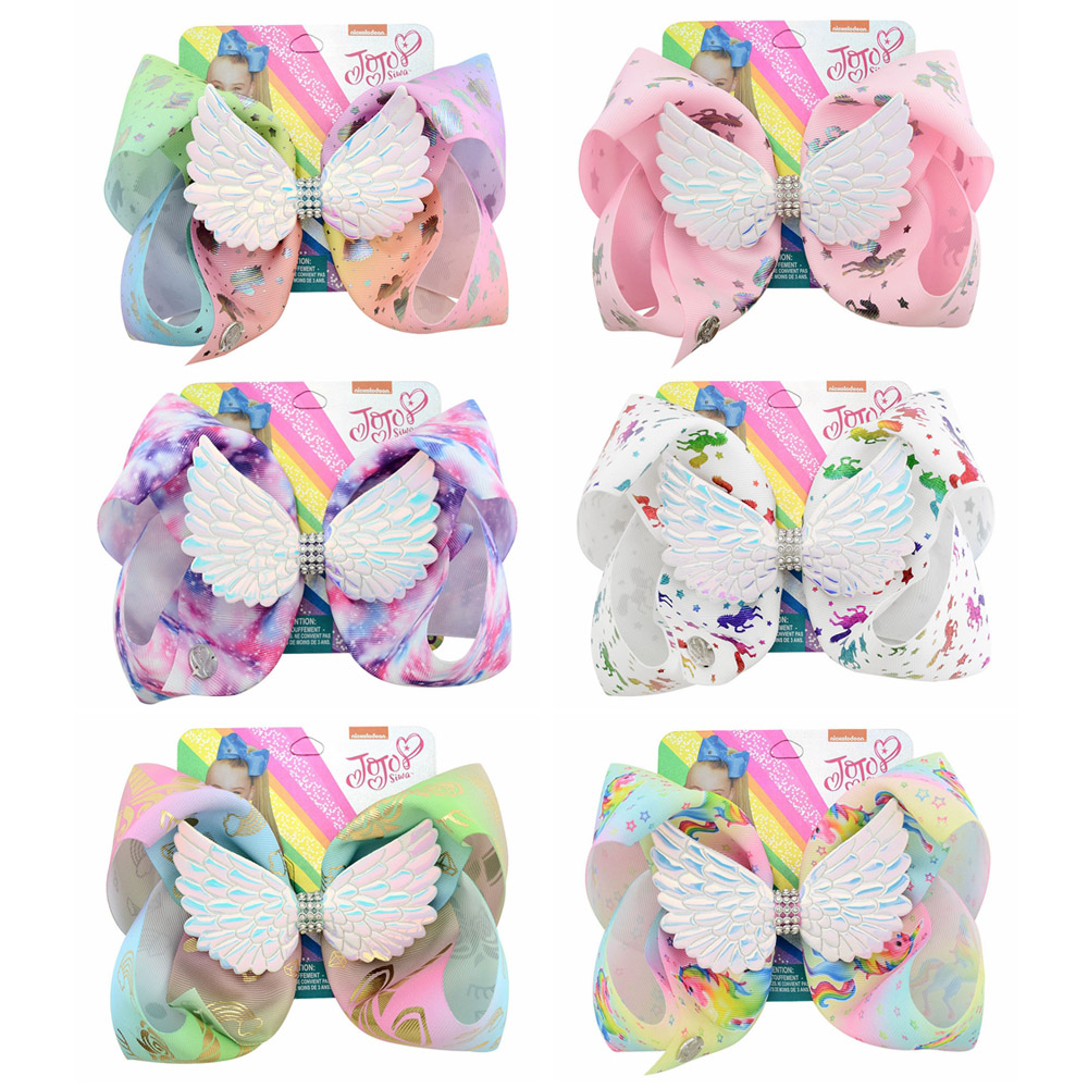 3Pcs/Lot Clearance Activity 8Inches Siwa Bows Printed Bow With Clip Hairgrip Hair Accessories