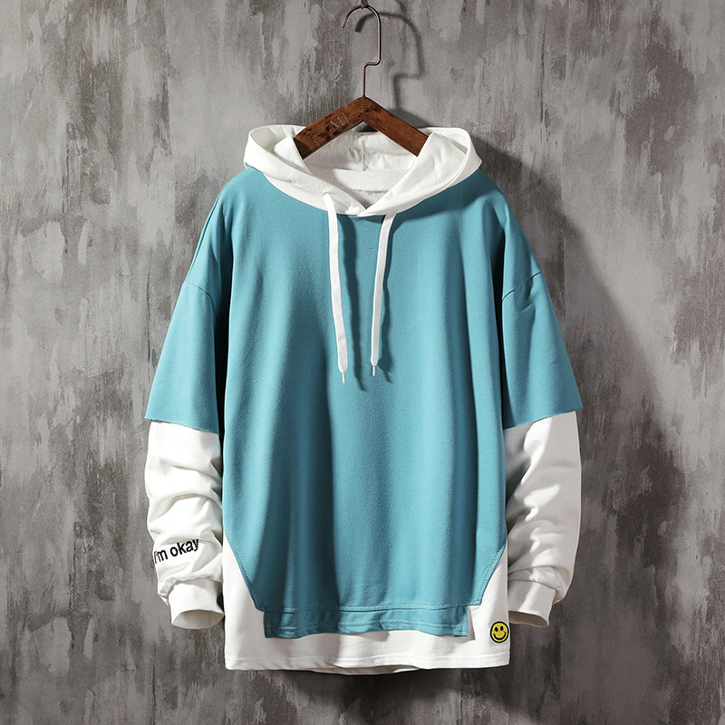 SingleRoad Men's Hoodies Plain Solid Patchwork Sweatshirt Male Hip Hop Harajuku Japanese Streetwear Pink Hoodie Men Sweatshirts 201103