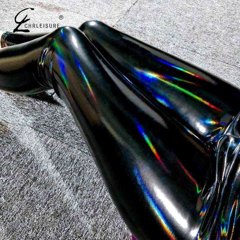 Black Pu Leather Pants Women High Waist Leggings Trousers Thick Stretch Pantalon Mujer 211115