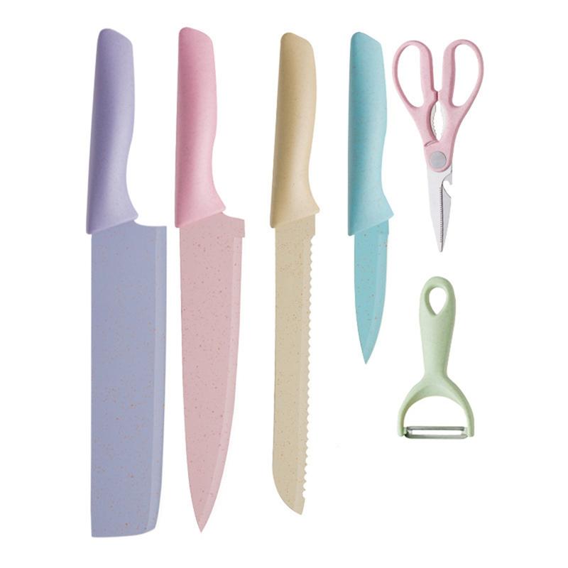 Dinnerware Sets Color Stainless Steel Wheat Straw 6-Piece Suit Gift Household Knife Cleaver Box Kitchen Knives
Dinnerware Sets Color Stainless Steel Wheat Straw 6-Piece Suit Gift Household Knife Cleaver Box Kitchen Knives