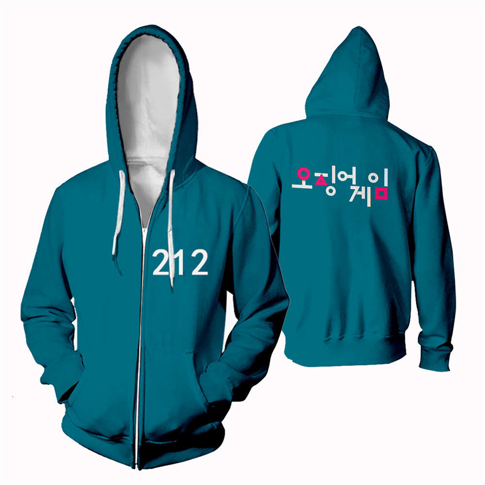 Squid game zipper Park haixiu Korean drama size sportswear large autumn sweater jacket, Black
Squid game zipper Park haixiu Korean drama size sportswear large autumn sweater jacket, Black