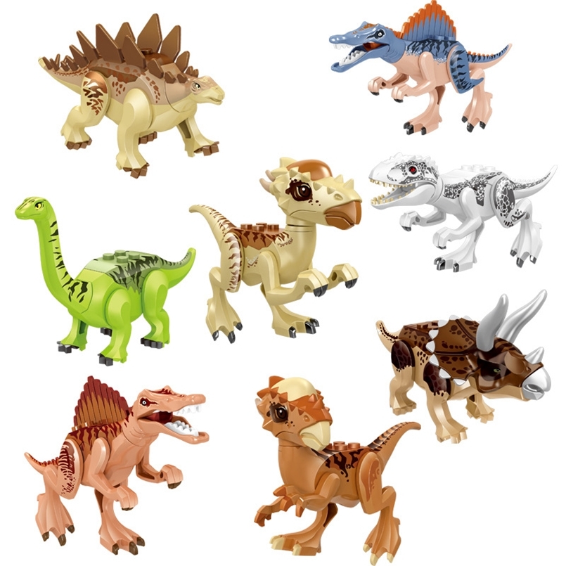 8Pcs/Set Jurassic Dinosaur Blocks Tyrannosaurus Rex Stegosaurus Building Kits Toys 210901
8Pcs/Set Jurassic Dinosaur Blocks Tyrannosaurus Rex Stegosaurus Building Kits Toys 210901