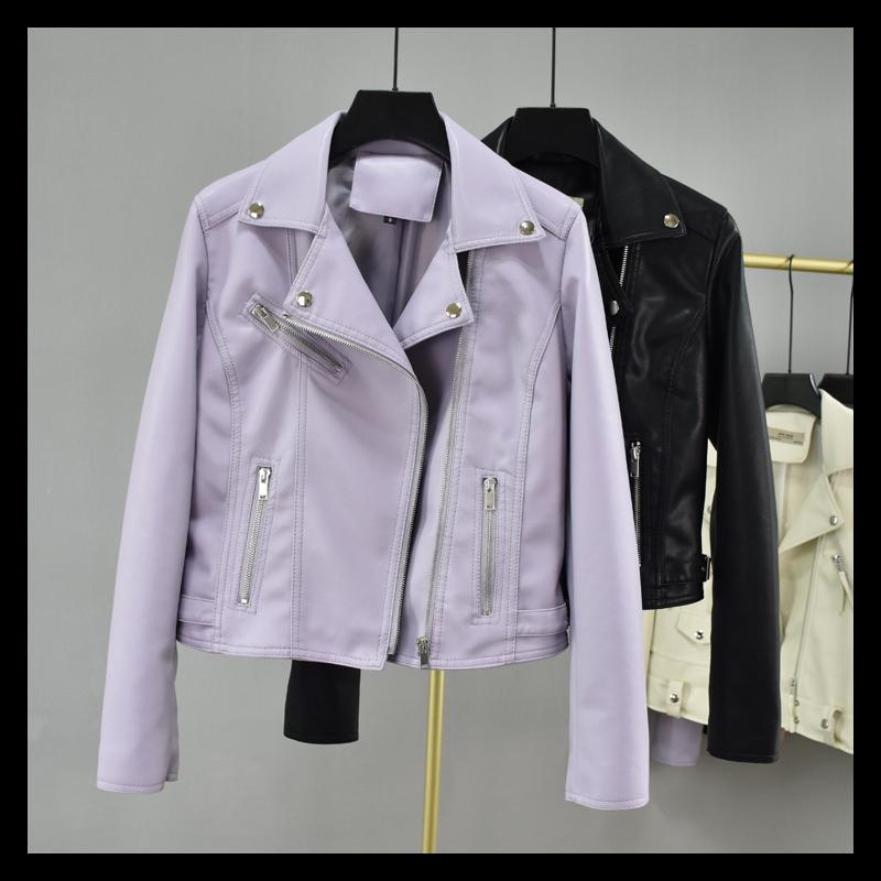 Women's Leather & Faux Spring And Autumn Jacket Fashion Tight-fitting High-quality Temperament Motorcycle Short, Black
Women's Leather & Faux Spring And Autumn Jacket Fashion Tight-fitting High-quality Temperament Motorcycle Short, Black