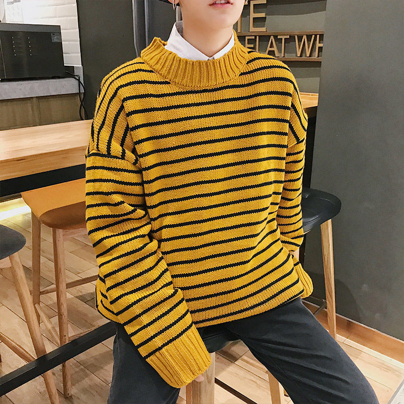 2021 New Winter Striped Sweater Men's Warm Fashion Casual Knit Pullover Men Streetwear Loose Korean Knitting Sweaters Mens Clothes M-2xl Van, Black
2021 New Winter Striped Sweater Men's Warm Fashion Casual Knit Pullover Men Streetwear Loose Korean Knitting Sweaters Mens Clothes M-2xl Van, Black
