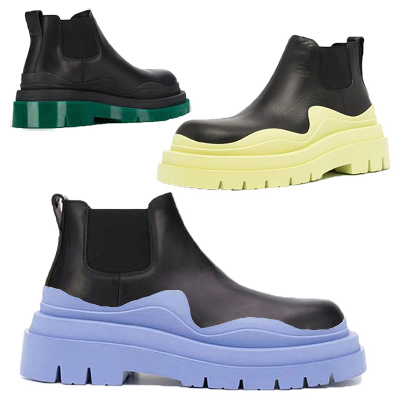 2021 Man Black+ Blue soles Bottega boot fashion luxury Tire Leather Chelsea booties Men platform chunky shoes lady Knight Low upper Boots women designer boots 35--45, Customize
2021 Man Black+ Blue soles Bottega boot fashion luxury Tire Leather Chelsea booties Men platform chunky shoes lady Knight Low upper Boots women designer boots 35--45, Customize
