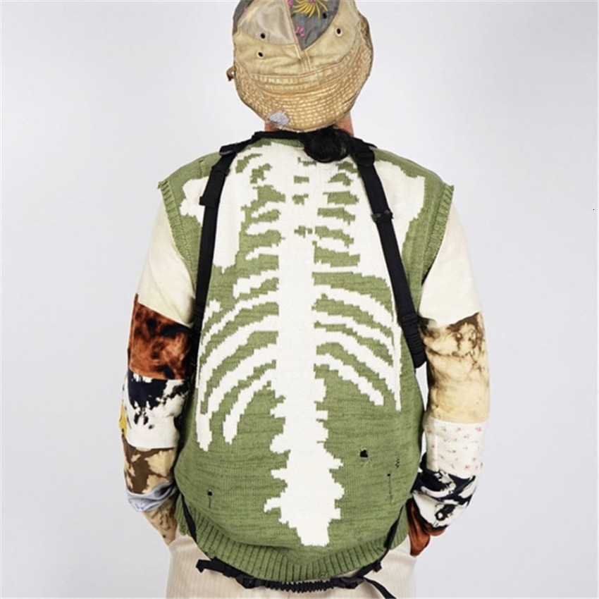 2021 New Sleeveless Loose Kapital Skeleton Bone Rib Hole Men Woman Crewneck Knit Sweater Vest Sweatshirts Upcv
2021 New Sleeveless Loose Kapital Skeleton Bone Rib Hole Men Woman Crewneck Knit Sweater Vest Sweatshirts Upcv