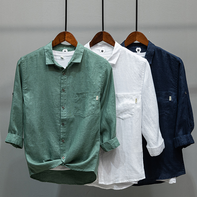 2021 New 100% Linho Vero e Primavera Marca Verde Moda Slida Camisas Para Homens Casual Respirvel Camisa Masculina De Trs Quartos Ef6y, Green
2021 New 100% Linho Vero e Primavera Marca Verde Moda Slida Camisas Para Homens Casual Respirvel Camisa Masculina De Trs Quartos Ef6y, Green
