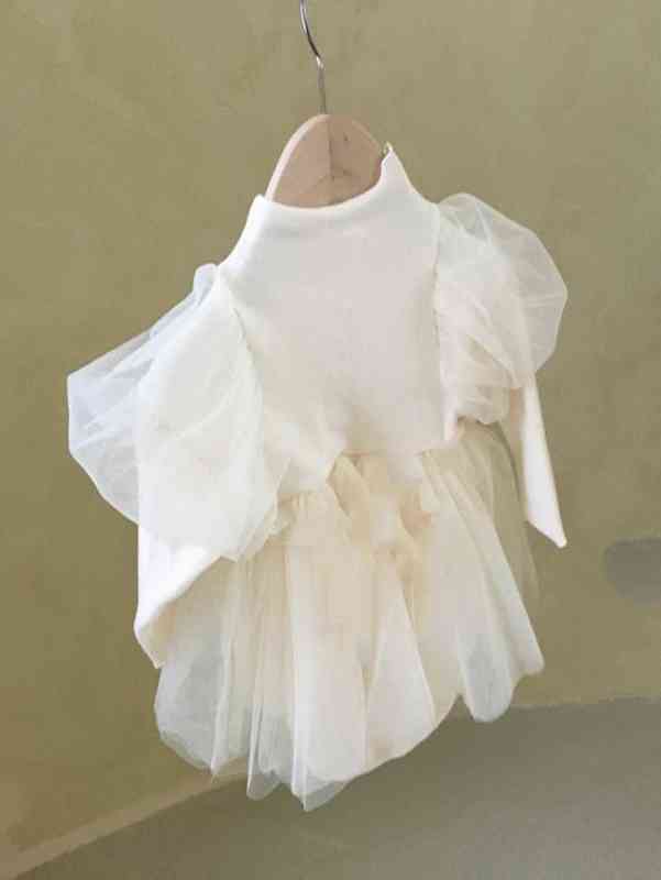 Baby Frill Trim Armhole Sleeve Mesh Bodysuit SHE