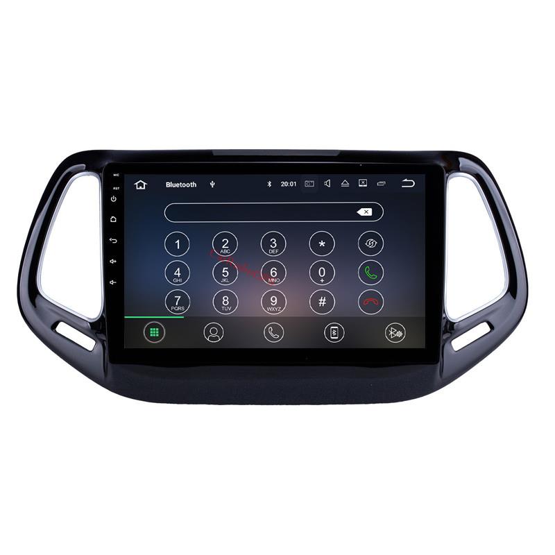 car dvd Player GPS Navigation system for Jeep Compass-2017 with USB support Steering Wheel Control 10.1 inch Android