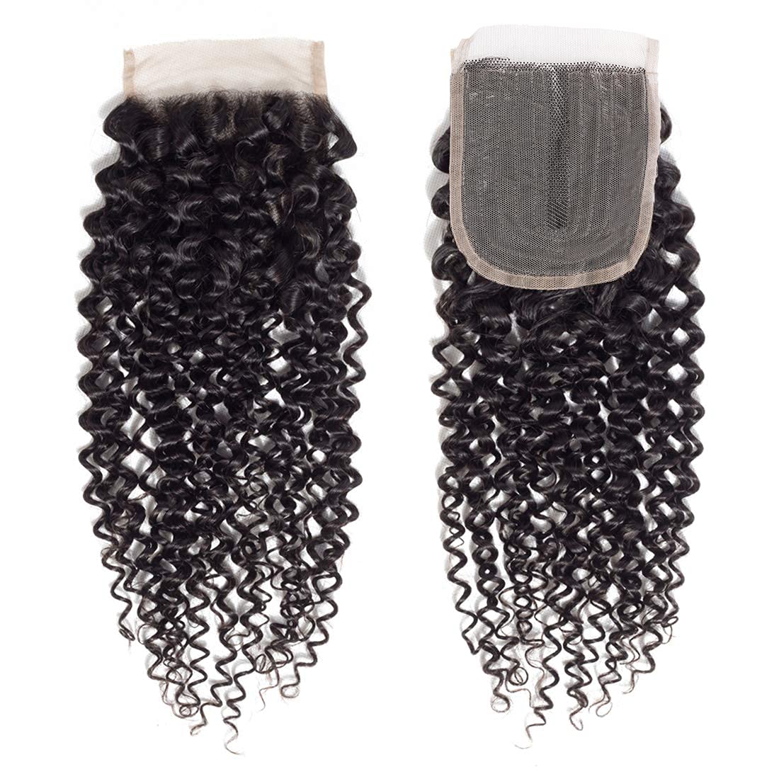 Brazilian Straight Body Water Wave Curly 4X4 T Part Lace Closure 100% Human Hair Top Closures