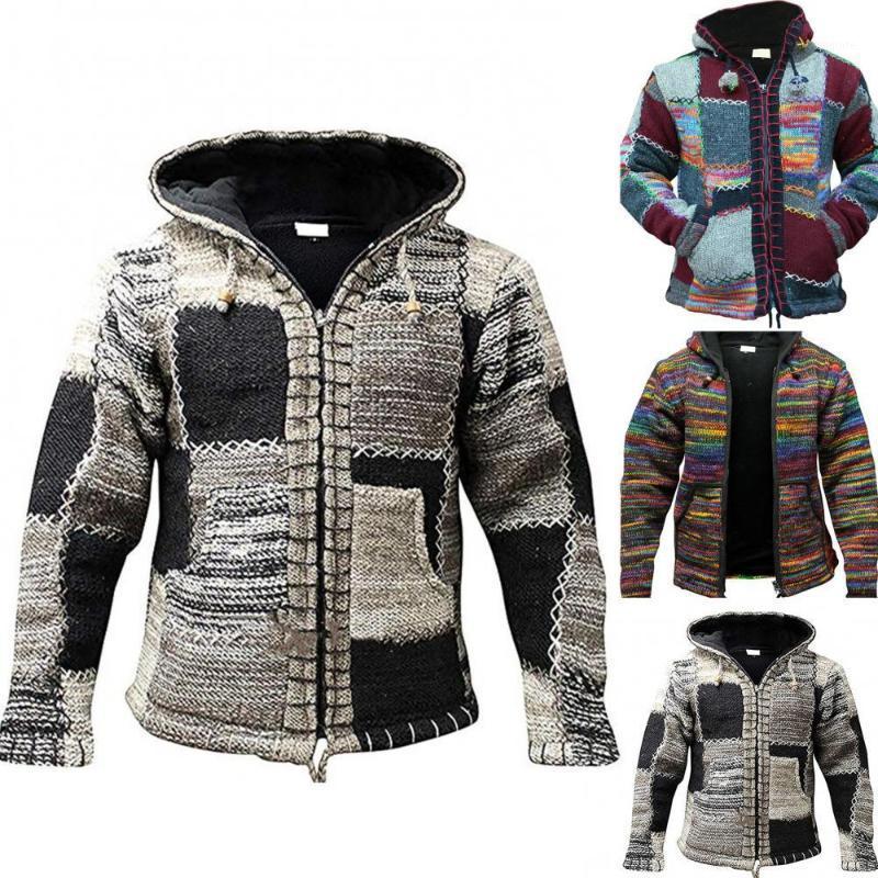 Men's Jackets Casual Knitted Coat Jacket Long-sleeved Ethnic Color Block Cotton Blended With Pockets Daily Outdoor Hooded, Blue
Men's Jackets Casual Knitted Coat Jacket Long-sleeved Ethnic Color Block Cotton Blended With Pockets Daily Outdoor Hooded, Blue