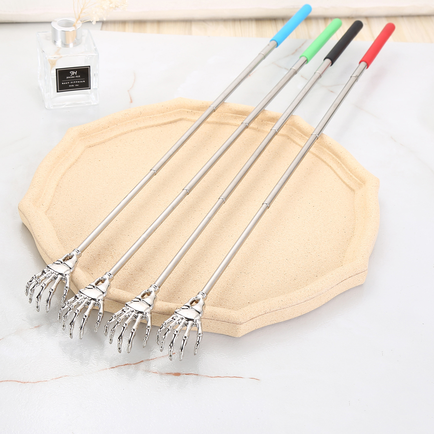 Telescopic Extendable Anti Itch Claw Scratching Massager Massage Tools Portable Adjustable Back Scratcher Stainless Steel Eliminating Dorsum Itching H