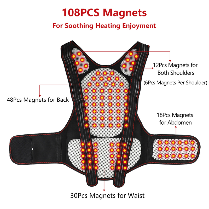 Tourmaline Selfheating Magnetic Therapy Waist Back Shoulder Posture Corrector Spine Lumbar Brace Back Support Belt Pain Relief 22
Tourmaline Selfheating Magnetic Therapy Waist Back Shoulder Posture Corrector Spine Lumbar Brace Back Support Belt Pain Relief 22
