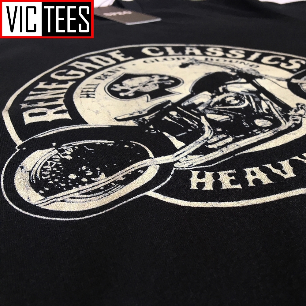 Men's Vintage Glory Bounds Motorcycle USA T-Shirt Heavy Metal Men T Shirt Motor Tops 100% Cotton Retro Tees Male 210225