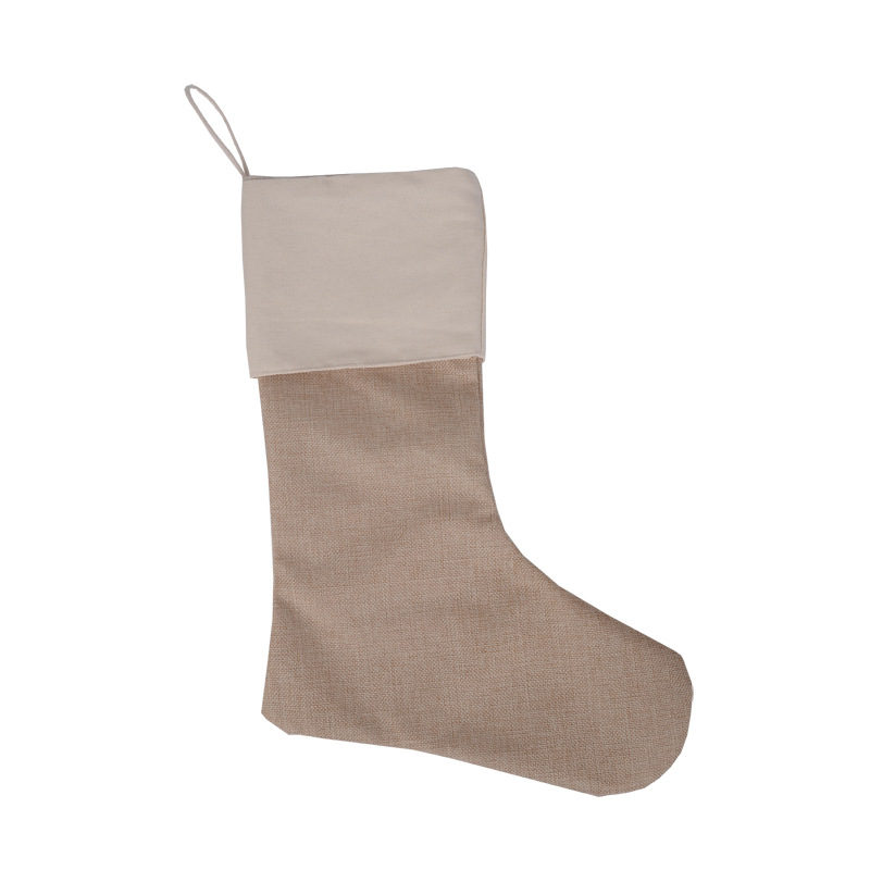 Canvas Christmas Stocking Gift Bags Decorations Xmas stock Large Plain Burlap Decorative Socks WLL685