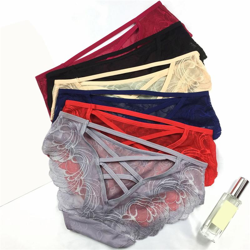 Women's Panties Women Sexy Hallow Out Transparent Lace Foral Cross Low-waist Underwear Black Briefs
Women's Panties Women Sexy Hallow Out Transparent Lace Foral Cross Low-waist Underwear Black Briefs