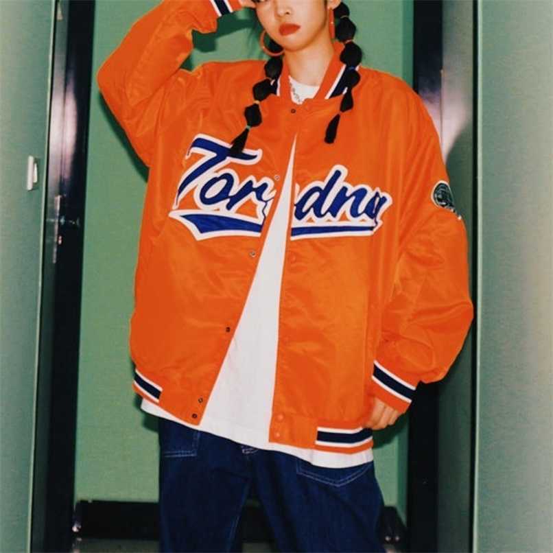 Embroidery Vintage Women Varsity Jacket Streetwear Casual Baseball Jacket Coat Autumn Hip Hop Women's Loose Bomber Jackets 211109, Orange
Embroidery Vintage Women Varsity Jacket Streetwear Casual Baseball Jacket Coat Autumn Hip Hop Women's Loose Bomber Jackets 211109, Orange