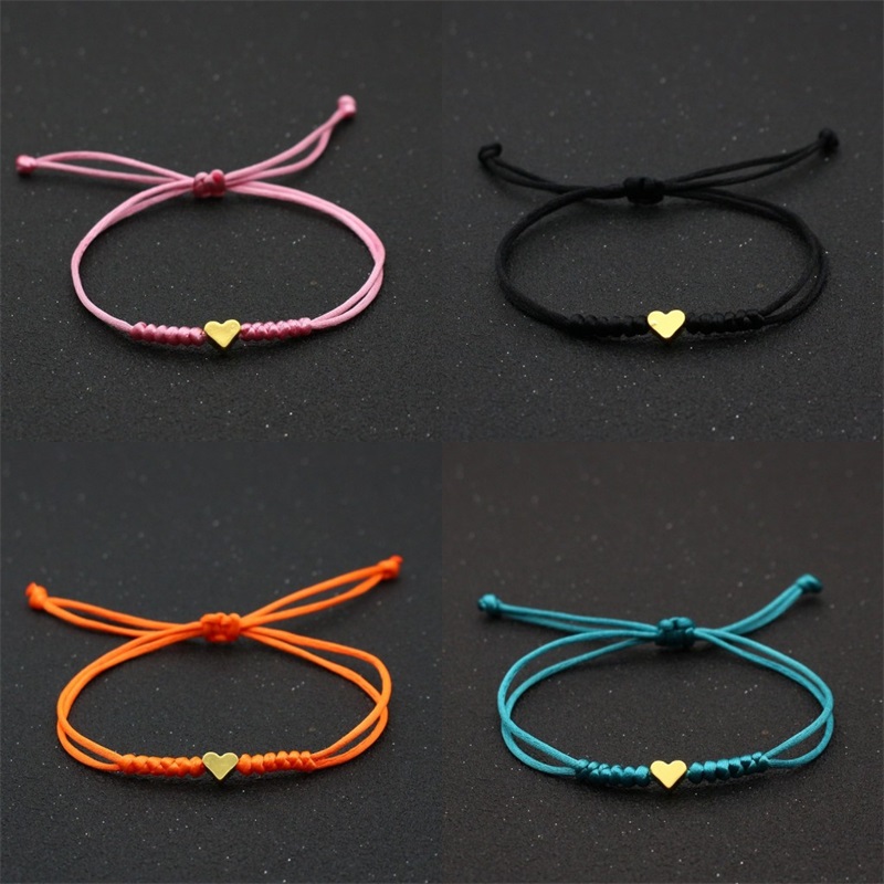 Gold Silver Love Heart Charm Bracelet Women Men Lovers' Wish Good Lucky Red String Braided Adjustable Couple Bracelets Jewelry 2247 Q2
Gold Silver Love Heart Charm Bracelet Women Men Lovers' Wish Good Lucky Red String Braided Adjustable Couple Bracelets Jewelry 2247 Q2