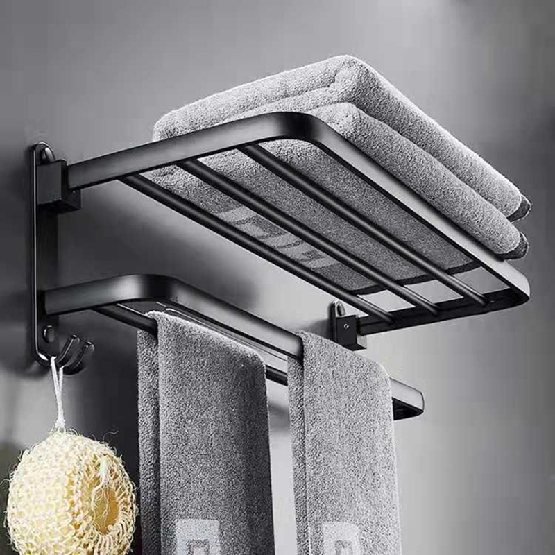 Fixed space aluminum towel rack bathroom non-perforated bar hardware pendant r от DHgate WW