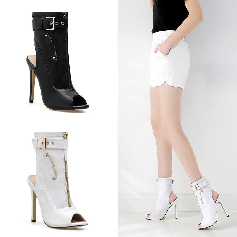 empty zipper belt 2021 new women's Sexy fish mouth back Shoes buckle Roman cool boots, Black
empty zipper belt 2021 new women's Sexy fish mouth back Shoes buckle Roman cool boots, Black