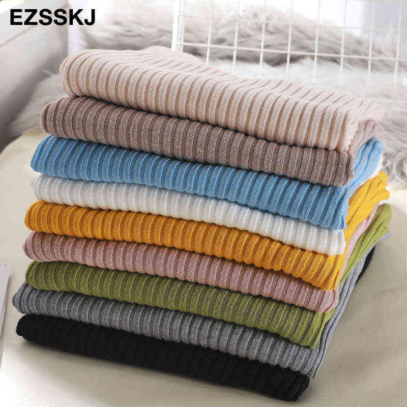basic v-neck solid autumn winter Sweater Pullover Women Female Knitted sweater slim long sleeve badycon sweater 211109
