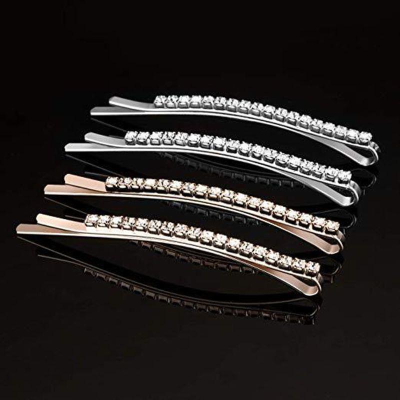 Hair Clips & Barrettes 10 Pcs/pack Fashion Single Row Accessories Women Clip Crystal Stone Color Rhinestones Barrette Hairpin For Girls, Golden;silver
Hair Clips & Barrettes 10 Pcs/pack Fashion Single Row Accessories Women Clip Crystal Stone Color Rhinestones Barrette Hairpin For Girls, Golden;silver
