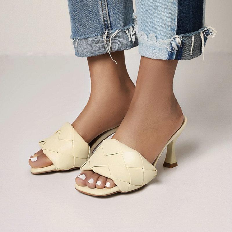 Sianie Tianie 2021 Summer Chic Sexy Open Toe Hand Weaved Thin Heels Womens Shoes Slides Green White Woman Slippers Sandals Mules, Beige
Sianie Tianie 2021 Summer Chic Sexy Open Toe Hand Weaved Thin Heels Womens Shoes Slides Green White Woman Slippers Sandals Mules, Beige