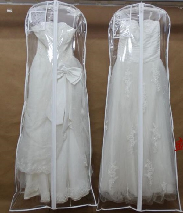 Wedding Accessories Dress Cover Gown Bags White Dust Bag Long Garment Cover Travel Storage Dust Covers
