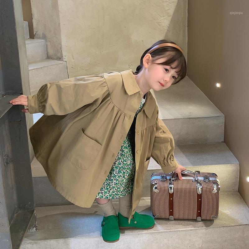 Coat Autumn Girls Arrival Fashion Solid Color Trench Coats 1-6 Years Kids Loose All-match Outwears, Blue;gray
Coat Autumn Girls Arrival Fashion Solid Color Trench Coats 1-6 Years Kids Loose All-match Outwears, Blue;gray