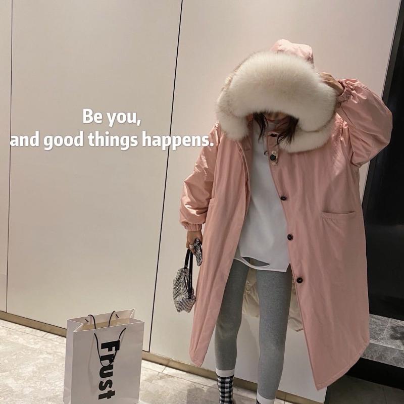 Women's Down & Parkas South Korea Winter 2021 East Gate Thickened Real Big Fur Collar Jacket Medium And Long Parker, Beige
Women's Down & Parkas South Korea Winter 2021 East Gate Thickened Real Big Fur Collar Jacket Medium And Long Parker, Beige