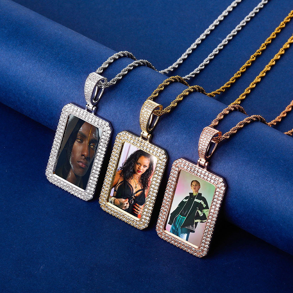 Hip Hop Customize Photo Pendant Necklace Square Memorial Frame Medal Pendants Men Women Lover Couple Gift
Hip Hop Customize Photo Pendant Necklace Square Memorial Frame Medal Pendants Men Women Lover Couple Gift
