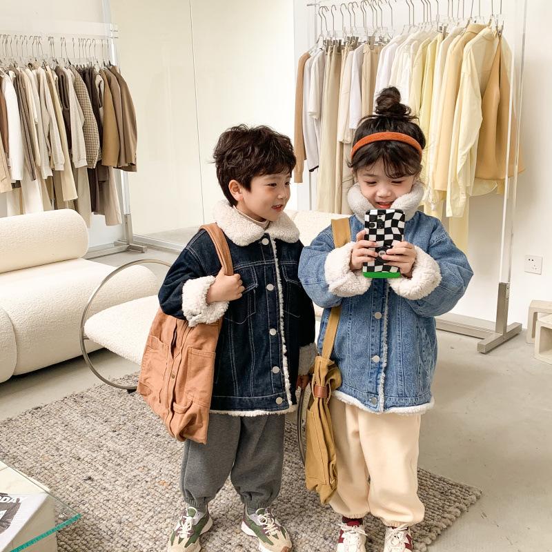 Jackets Autumn Winter Kids Clothes Boys And Girls Jeans Coat Fashion Warm Fleece Denim For 18M-7T, Blue;gray
Jackets Autumn Winter Kids Clothes Boys And Girls Jeans Coat Fashion Warm Fleece Denim For 18M-7T, Blue;gray